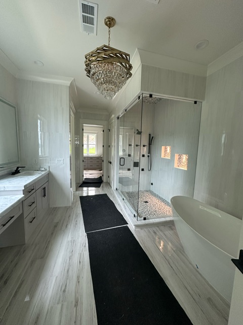 Custom glass installation